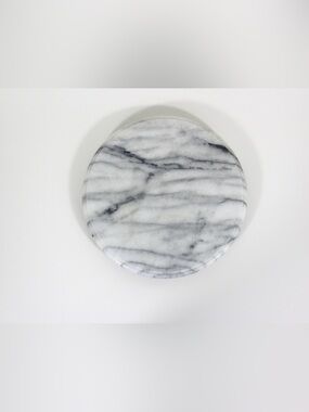 Vintage Italian Carrera Marble Lazy Susan